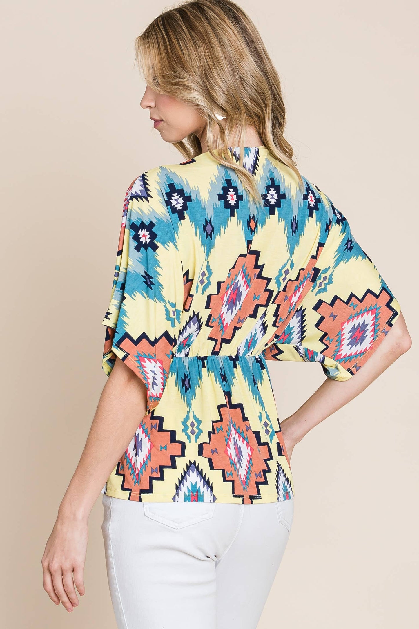 Tribal Multicolor Wrap Top