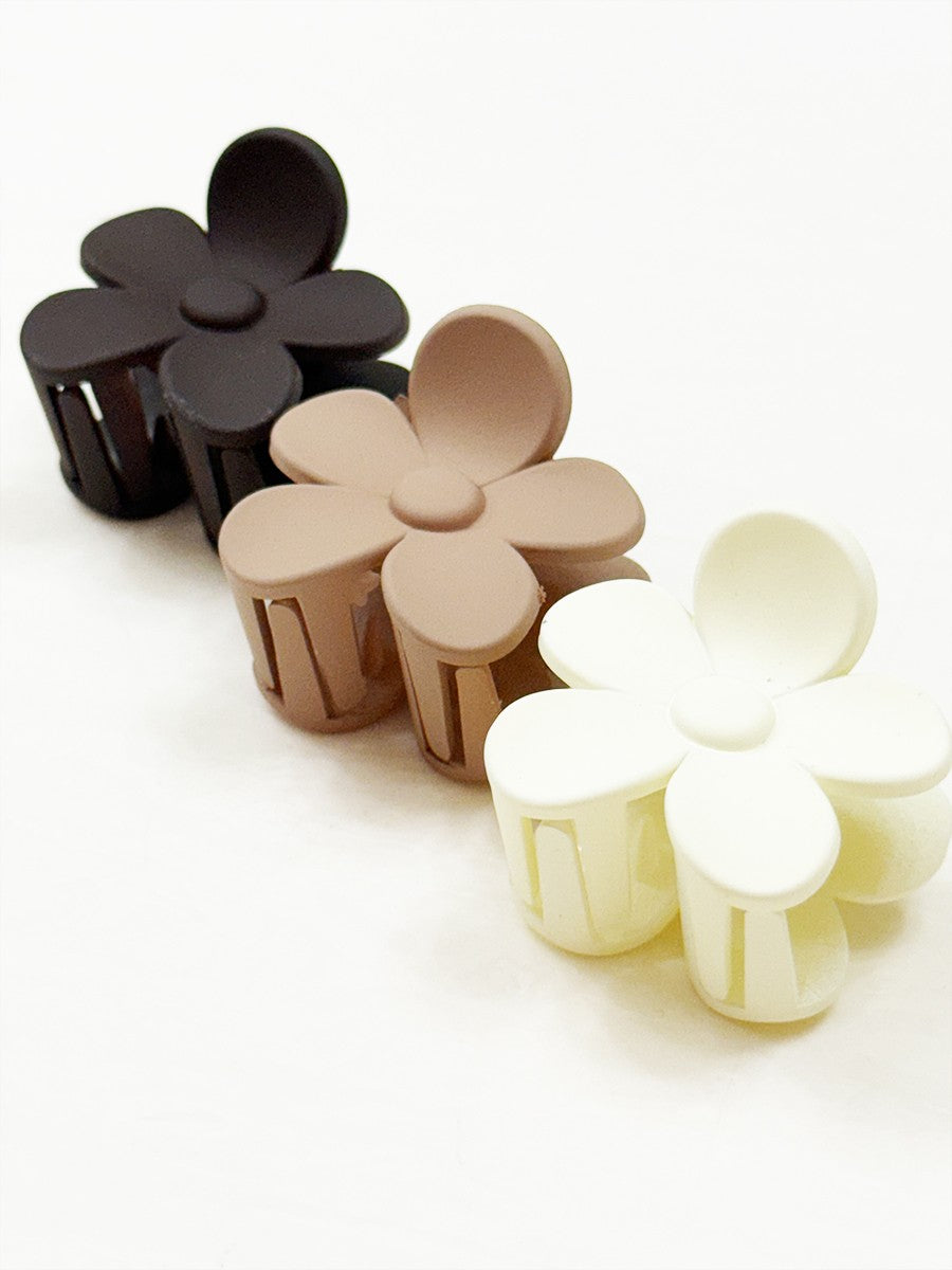 Mini 3pk Flower Hair Clips