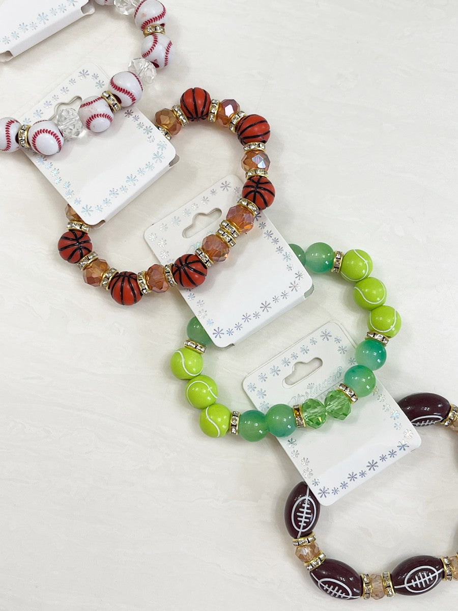 Sports Theme Stretch Bracelet
