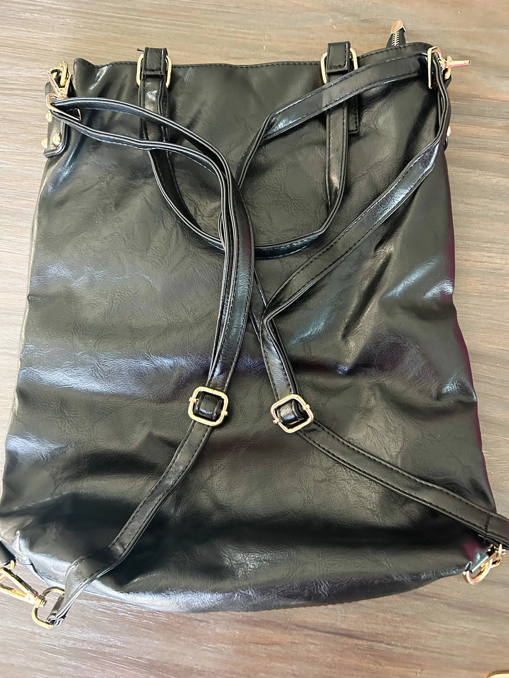 Leather Backpack Convertible Crossbody Bag