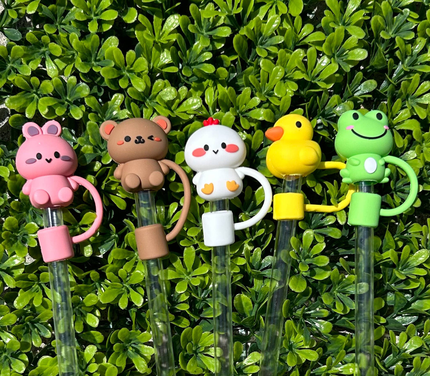 Cute Animal Straw Toppers