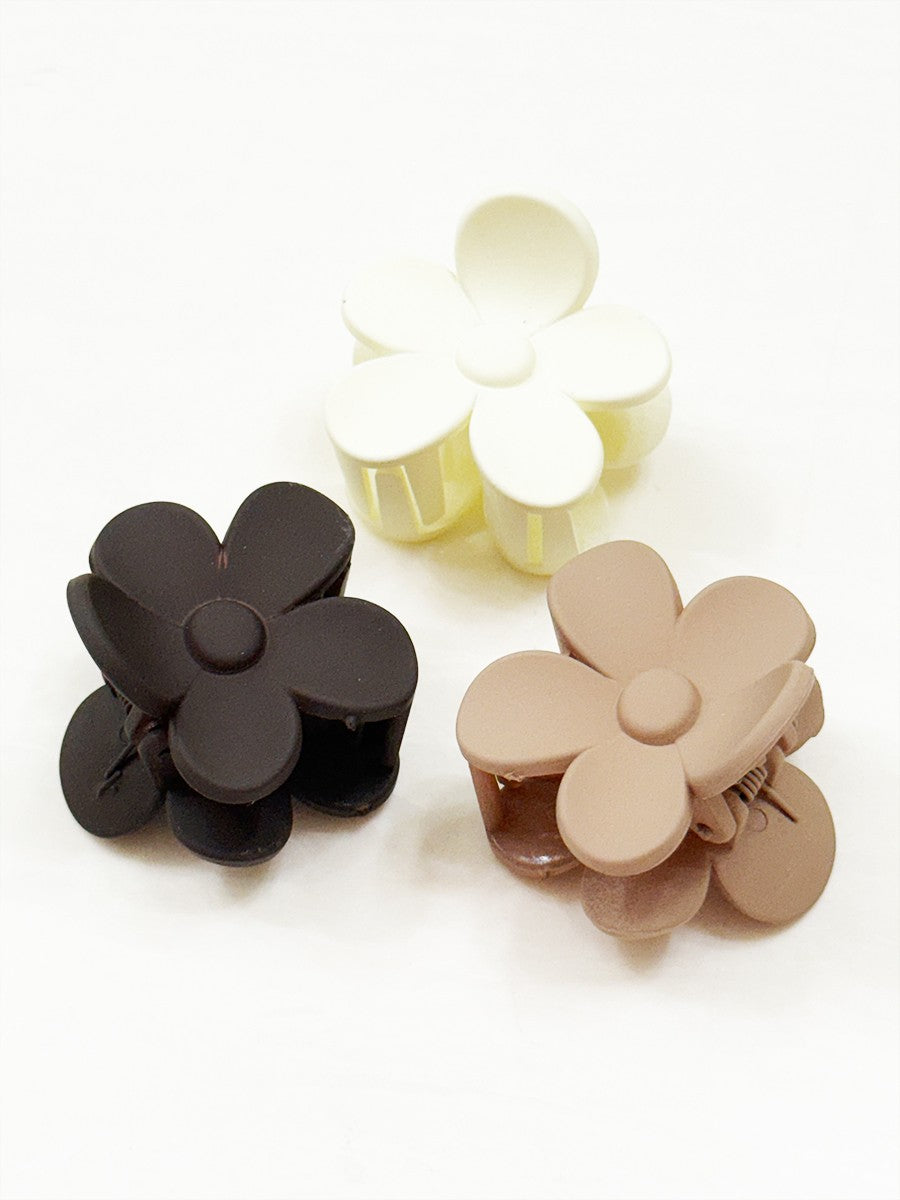 Mini 3pk Flower Hair Clips