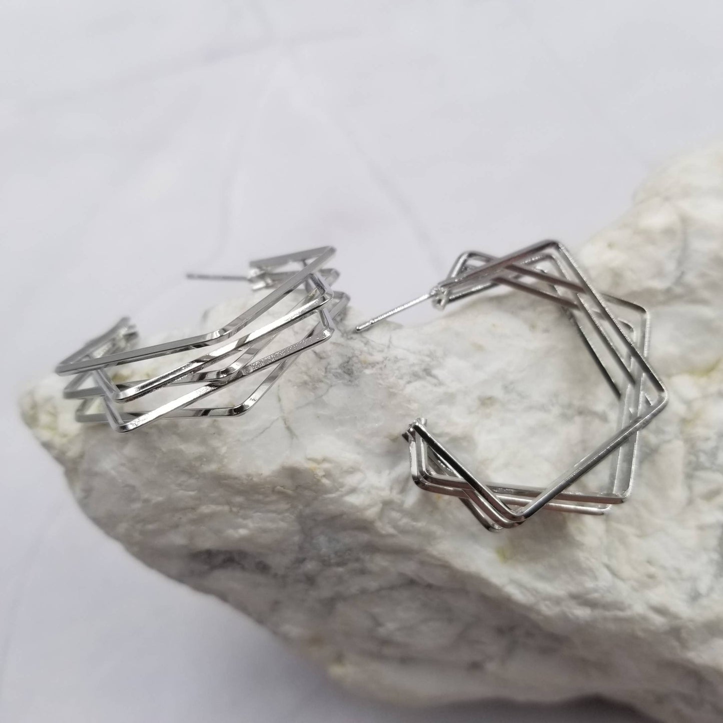 Hollow Open Geometric Hoop Earrings