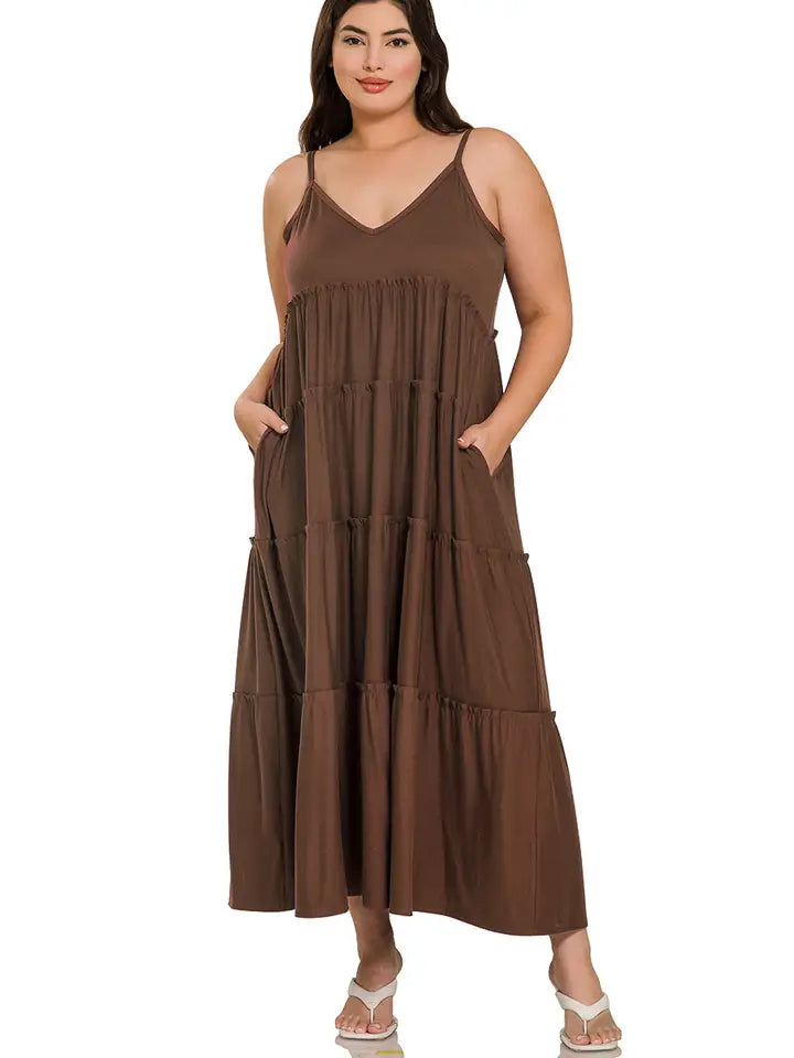 Plus Size Maxi Tiered Dress