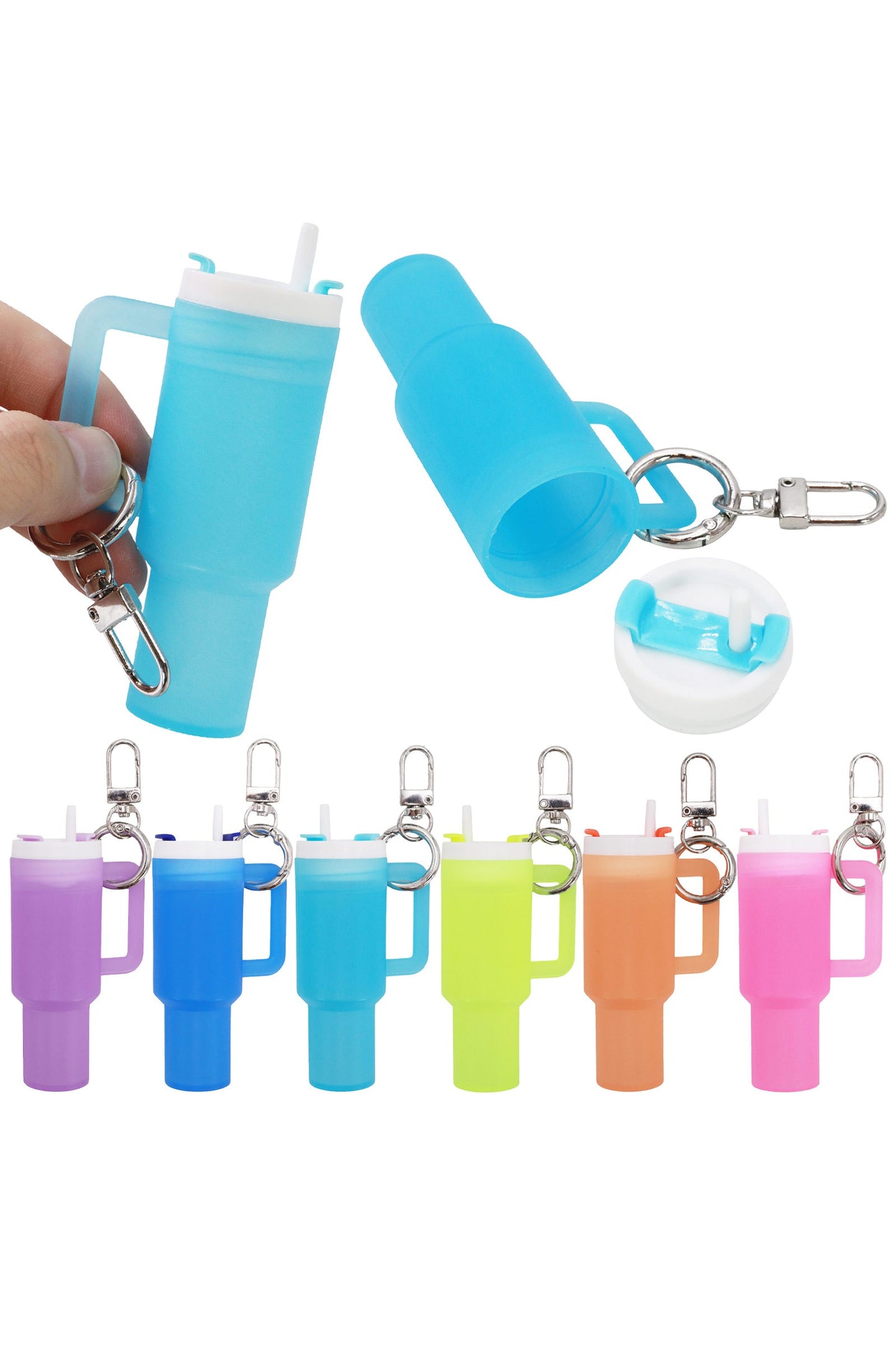 Mini Pastel Matte Tumbler Cup Key Chain