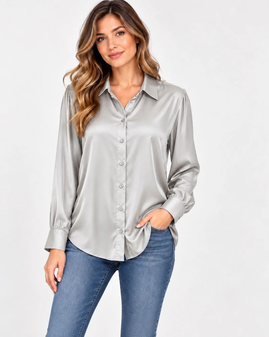 Zenana Button Down Top