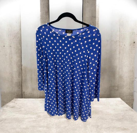 Blue Polkadot Tunic Top