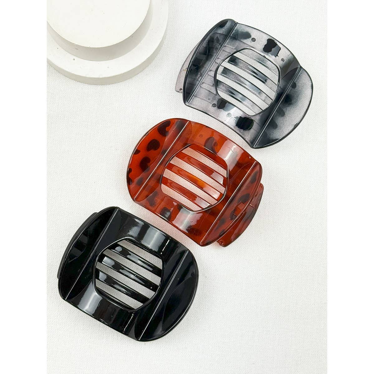 Leopard Print Hair Claw Clips