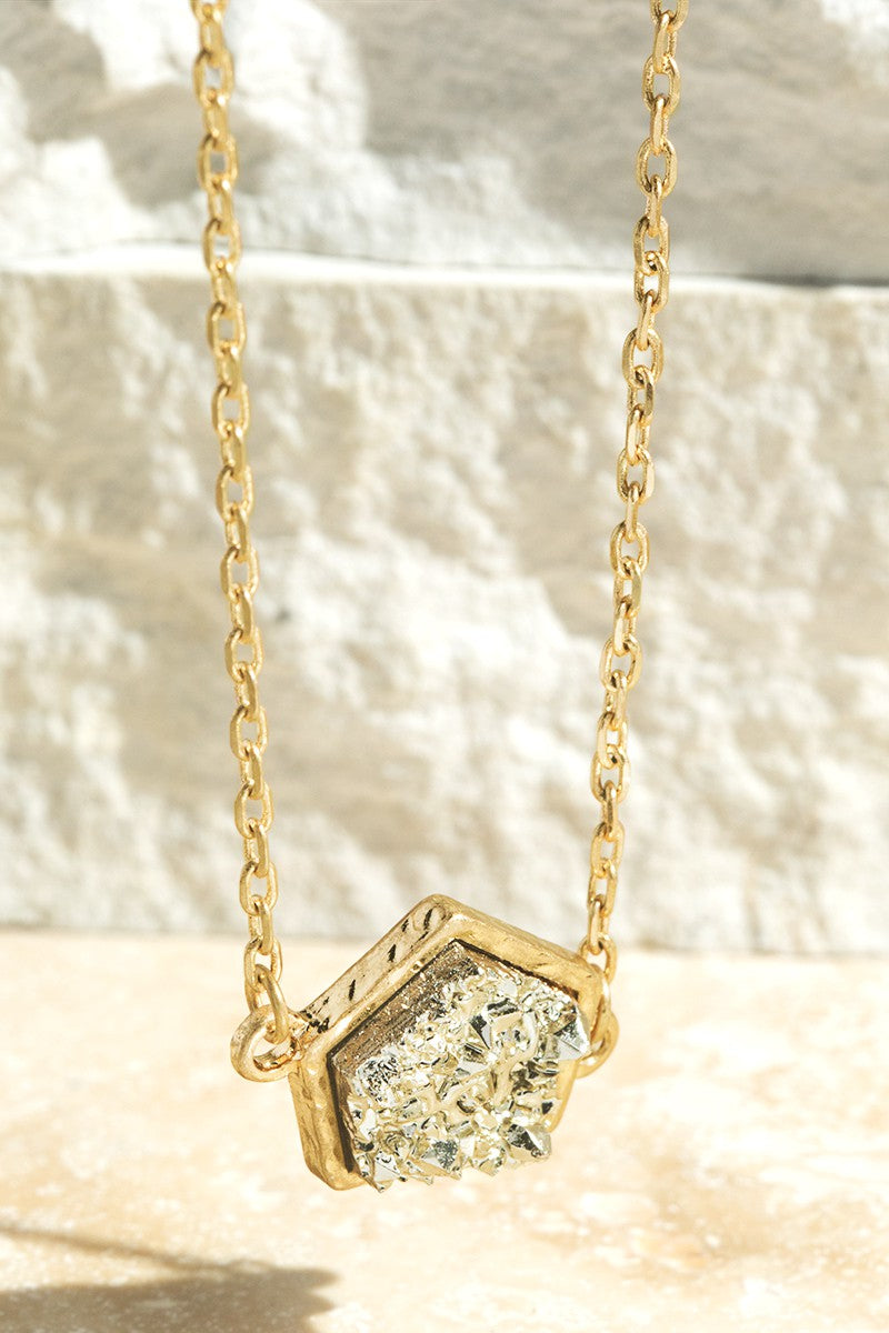 Faux Druzy Necklace