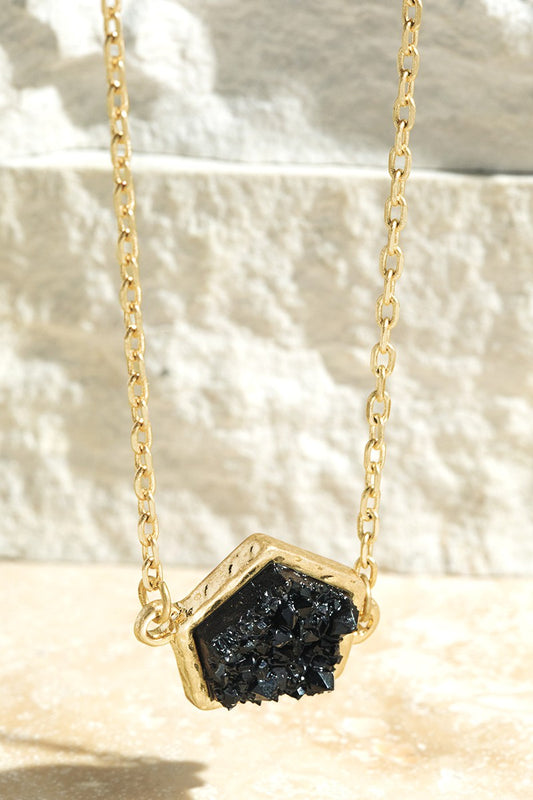 Faux Druzy Necklace