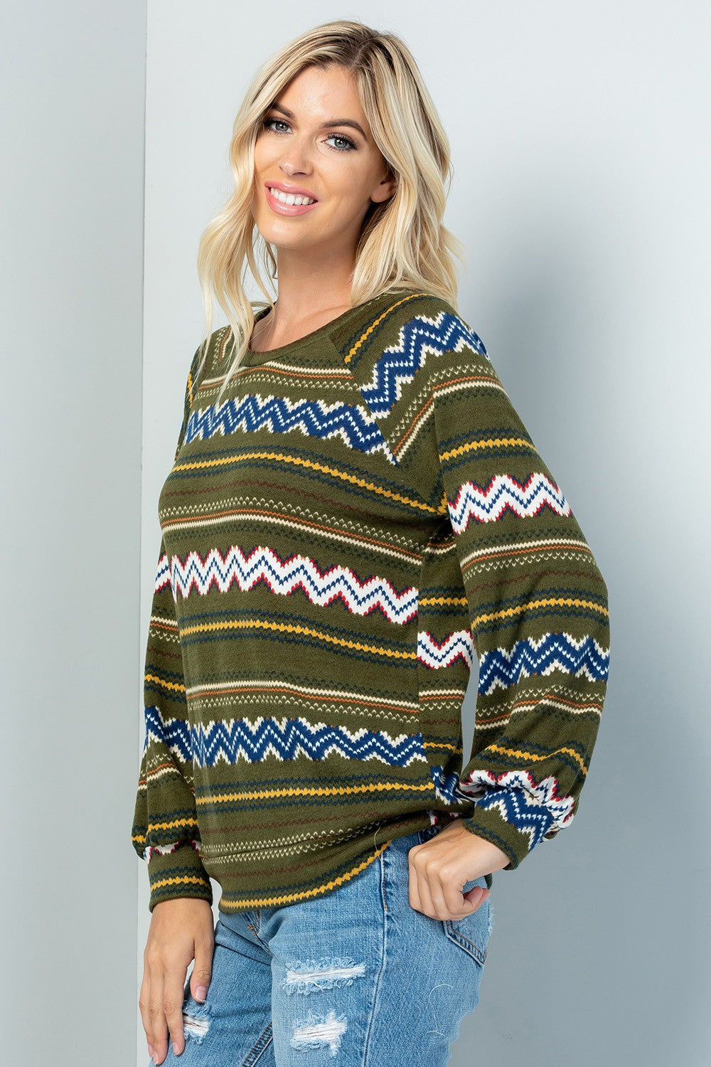 Colorful Aztec Print Top