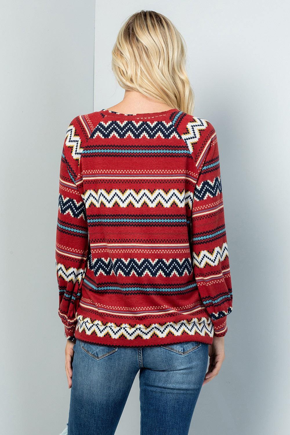 Colorful Aztec Print Top