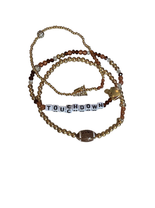 Football 3pc Bracelet Stack