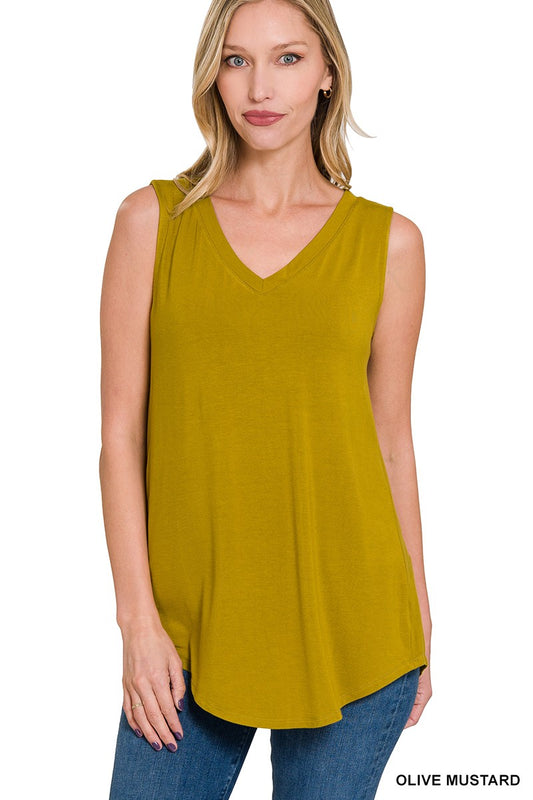 Sleeveless Hi-low Hem Top