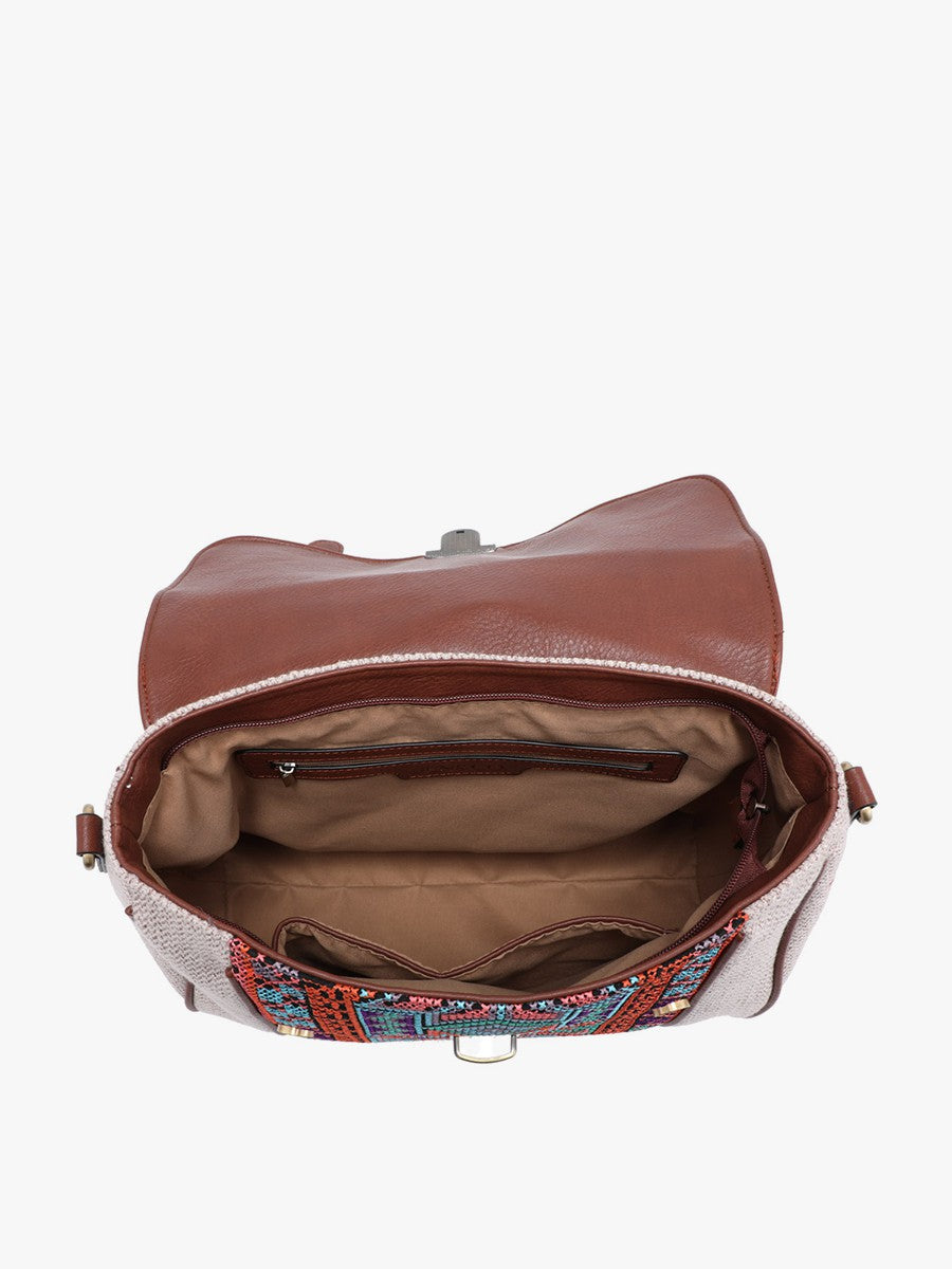 Harlow Embroidered Satchel