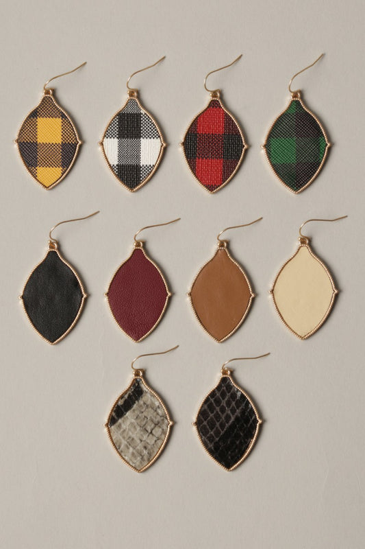 Leather Dangle Earrings