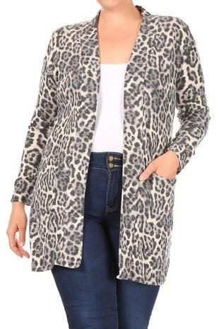 Plus Animal Cardigan