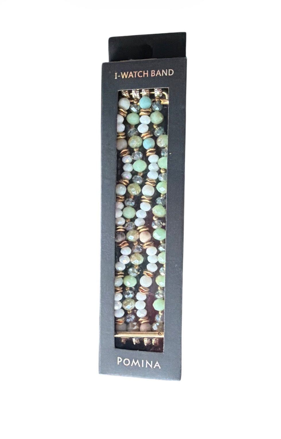 Watchband - Beaded Green Gold 38mm