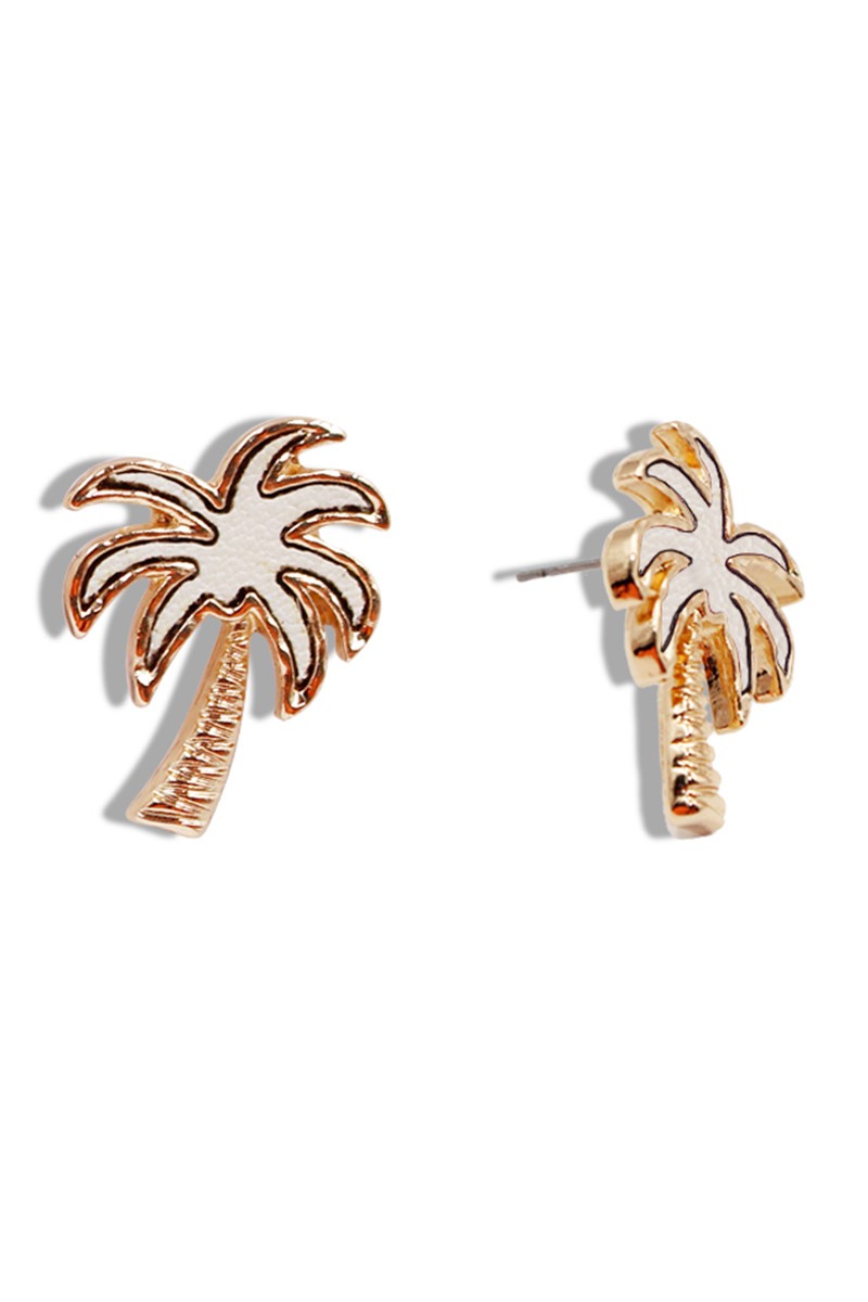Palm Tree Post Earrings