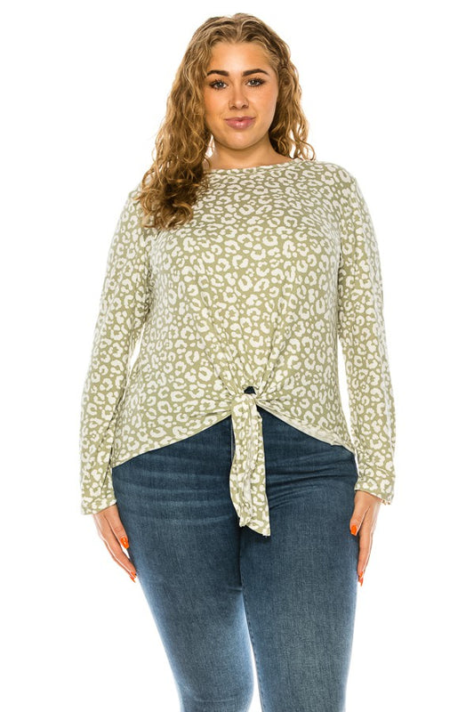 Plus Animal Print Top