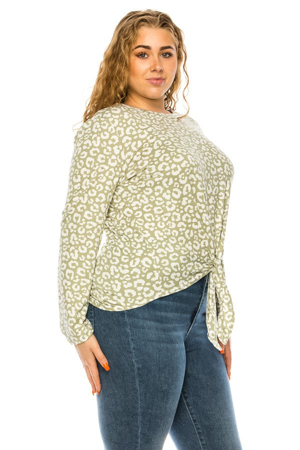 Plus Animal Print Top