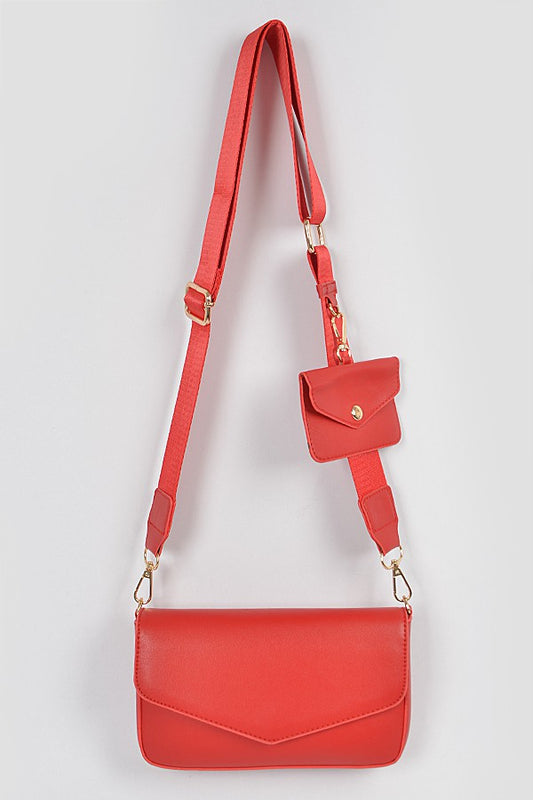 Faux Leather Crossbody Bag