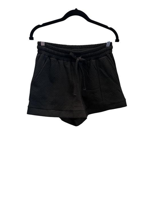 Zenana Jacquard Black Shorts