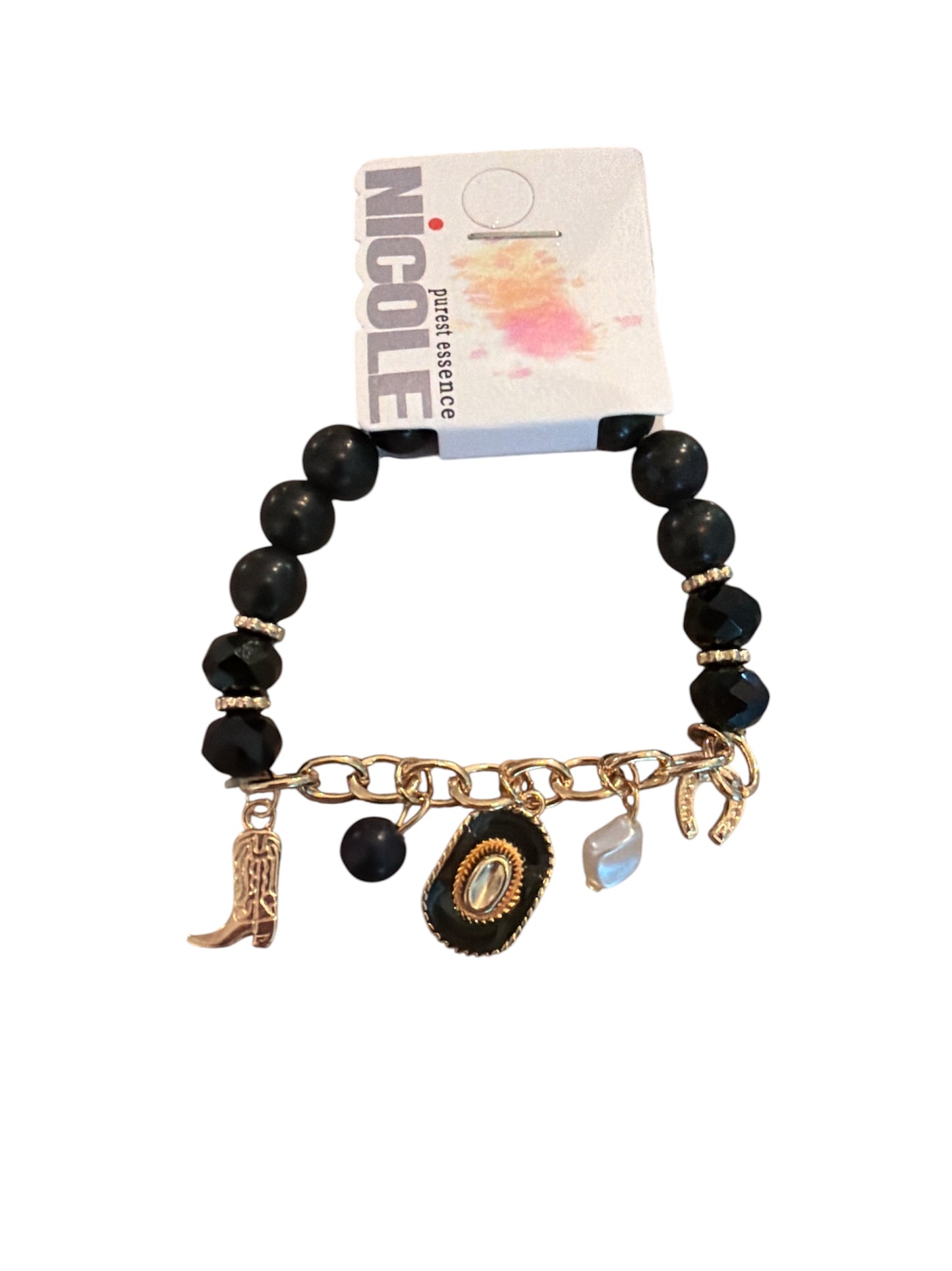 Western Stretchy Charm Bracelet Gold