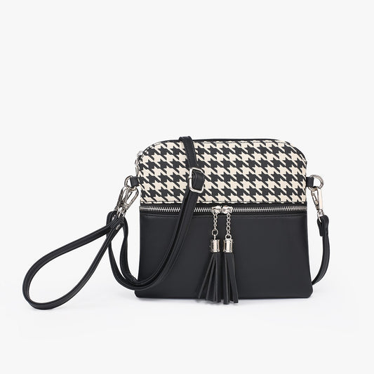 Tara Houndstooth Crossbody