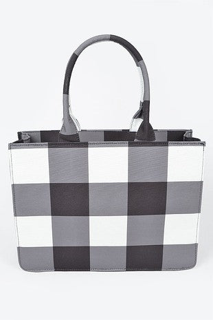 Checker Tote Bag