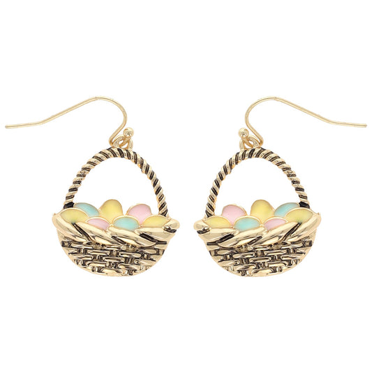 Basket Bunny Rabbit Earrings