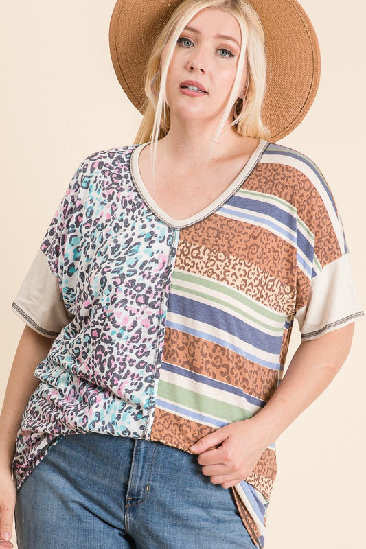 Plus Floral Multi-color Top