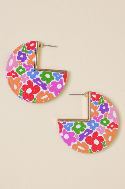 Round Circle Hook Earrings