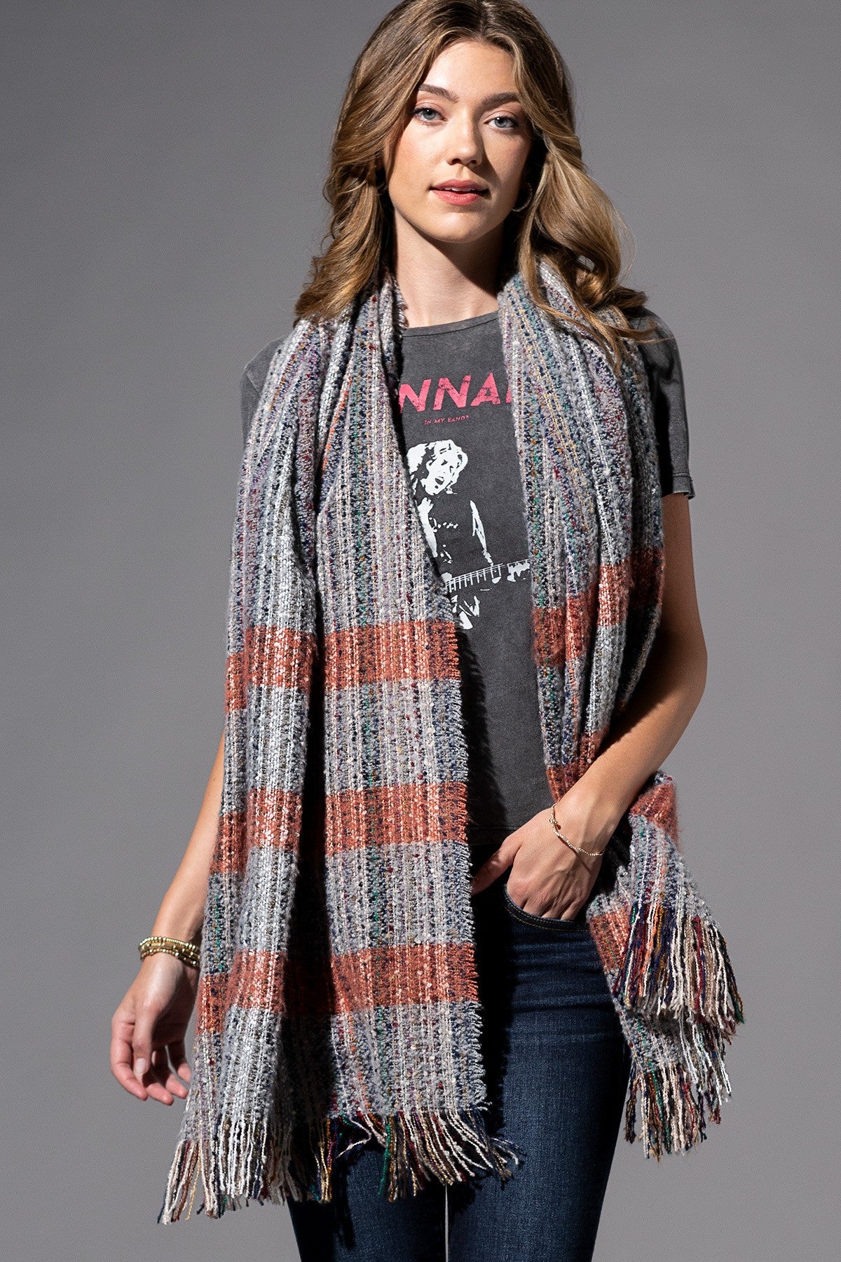 Multi Color Oblong Scarf