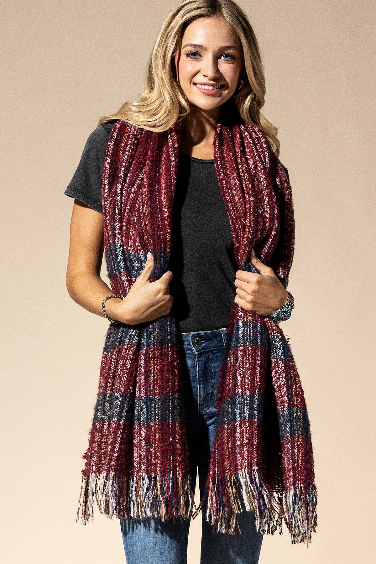 Multi Color Oblong Scarf