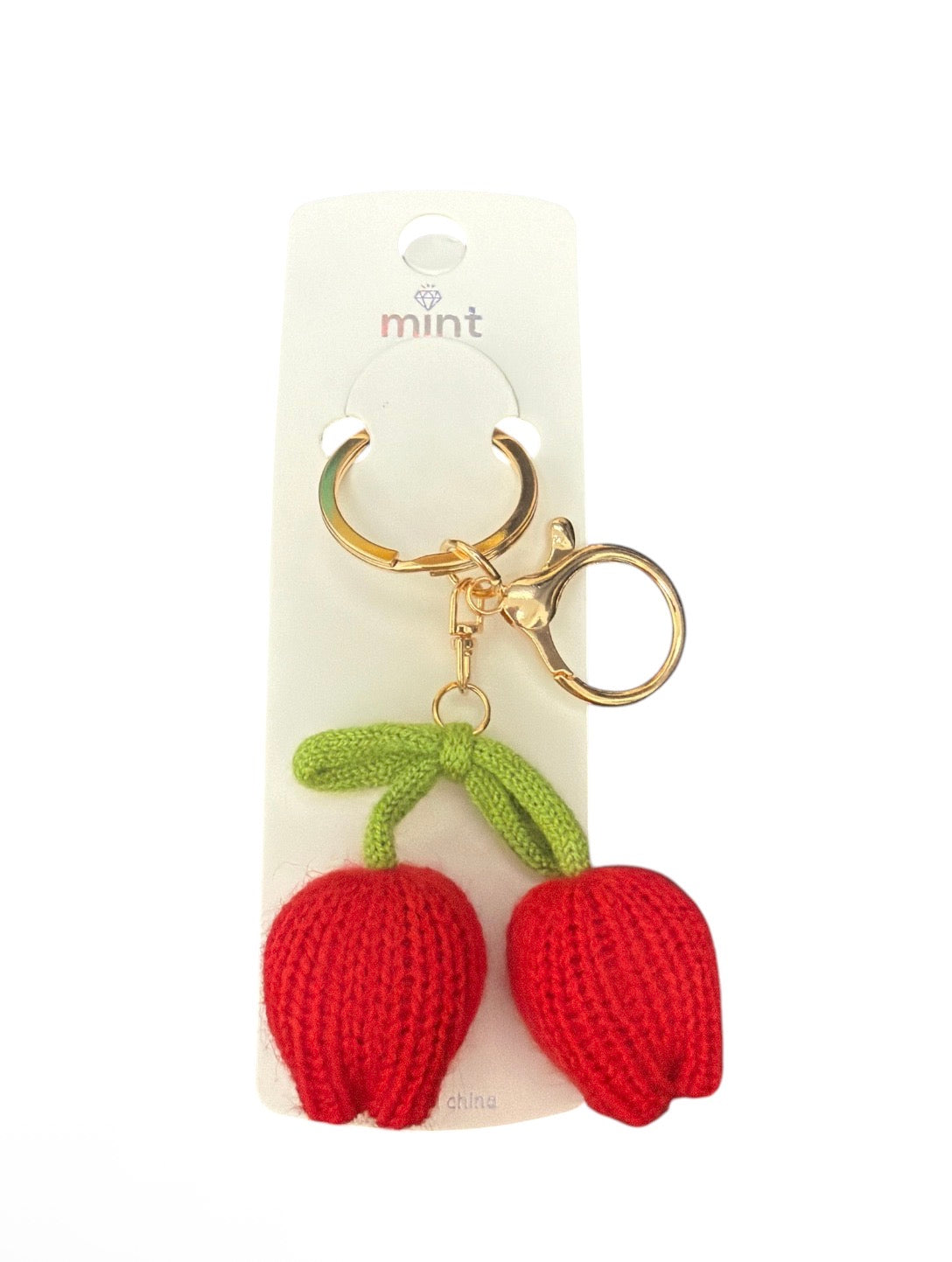 Tulip Flower Crochet Keychain