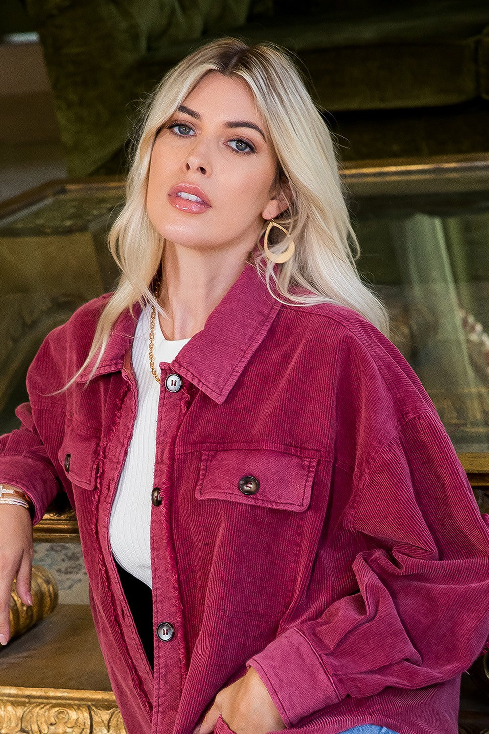 Corduroy Washed Shacket