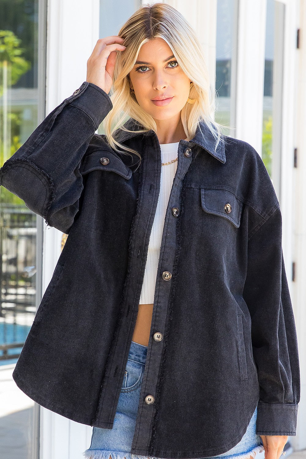 Corduroy Washed Shacket