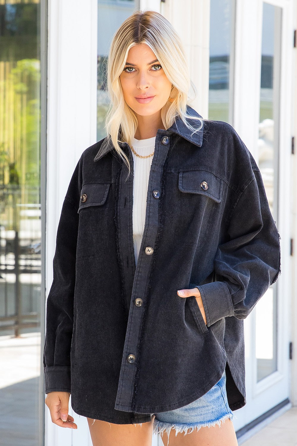 Corduroy Washed Shacket