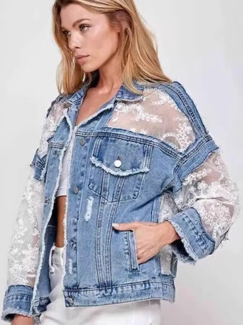 Denim And Lace Jacket
