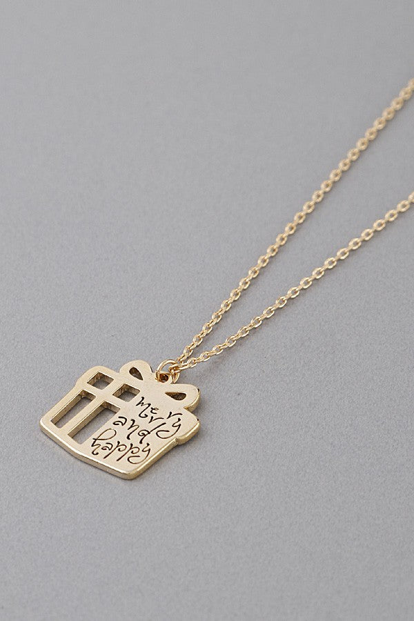 Merry & Happy Gift Necklace