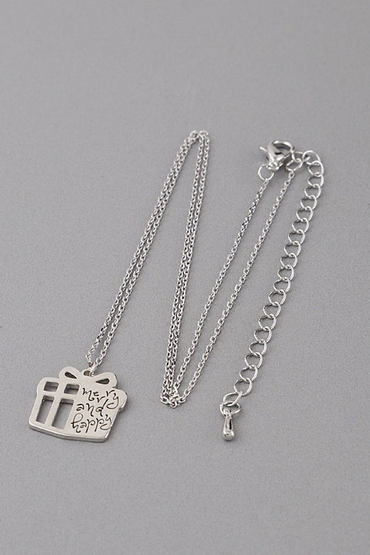 Merry & Happy Gift Necklace