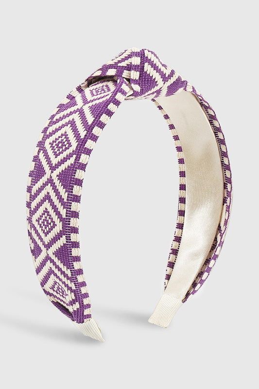 Purple Embroidery Headband