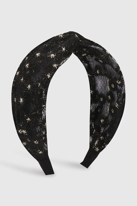 Embroidery Cross Knot Headband
