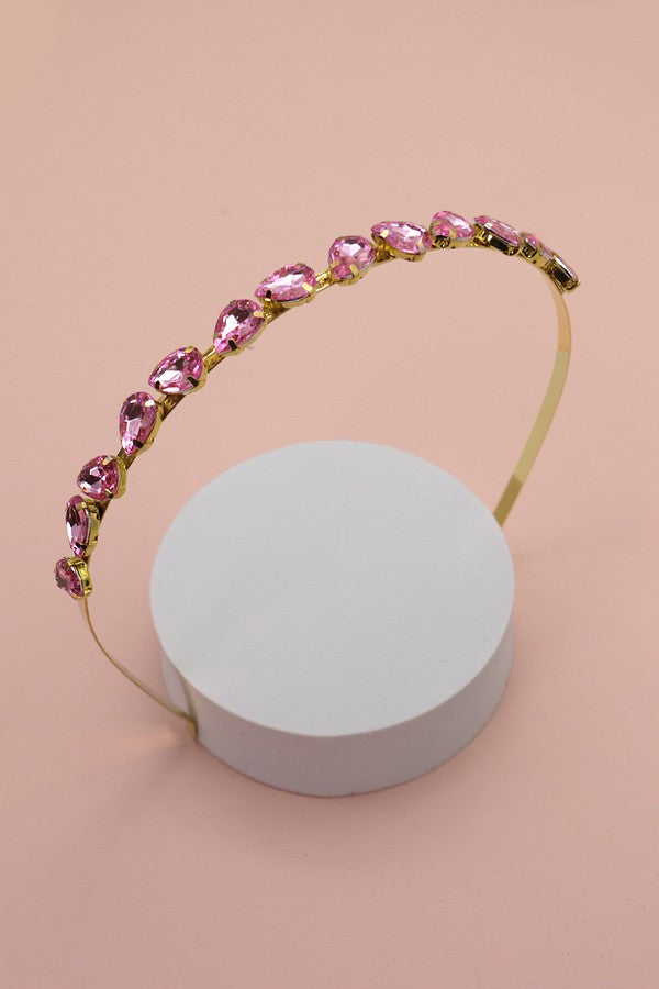 Acrylic Bead Rhinestone Embellished Headband