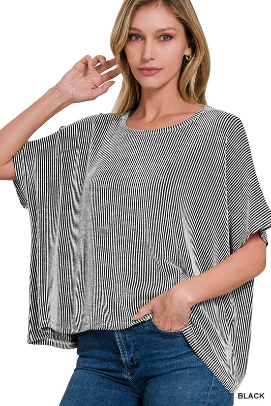 Ribbed Oversized Top