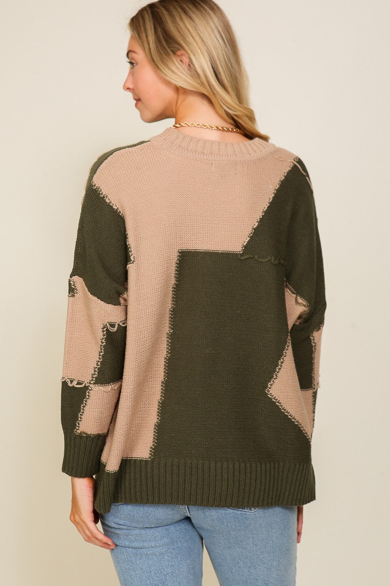 Colorblock Sweater