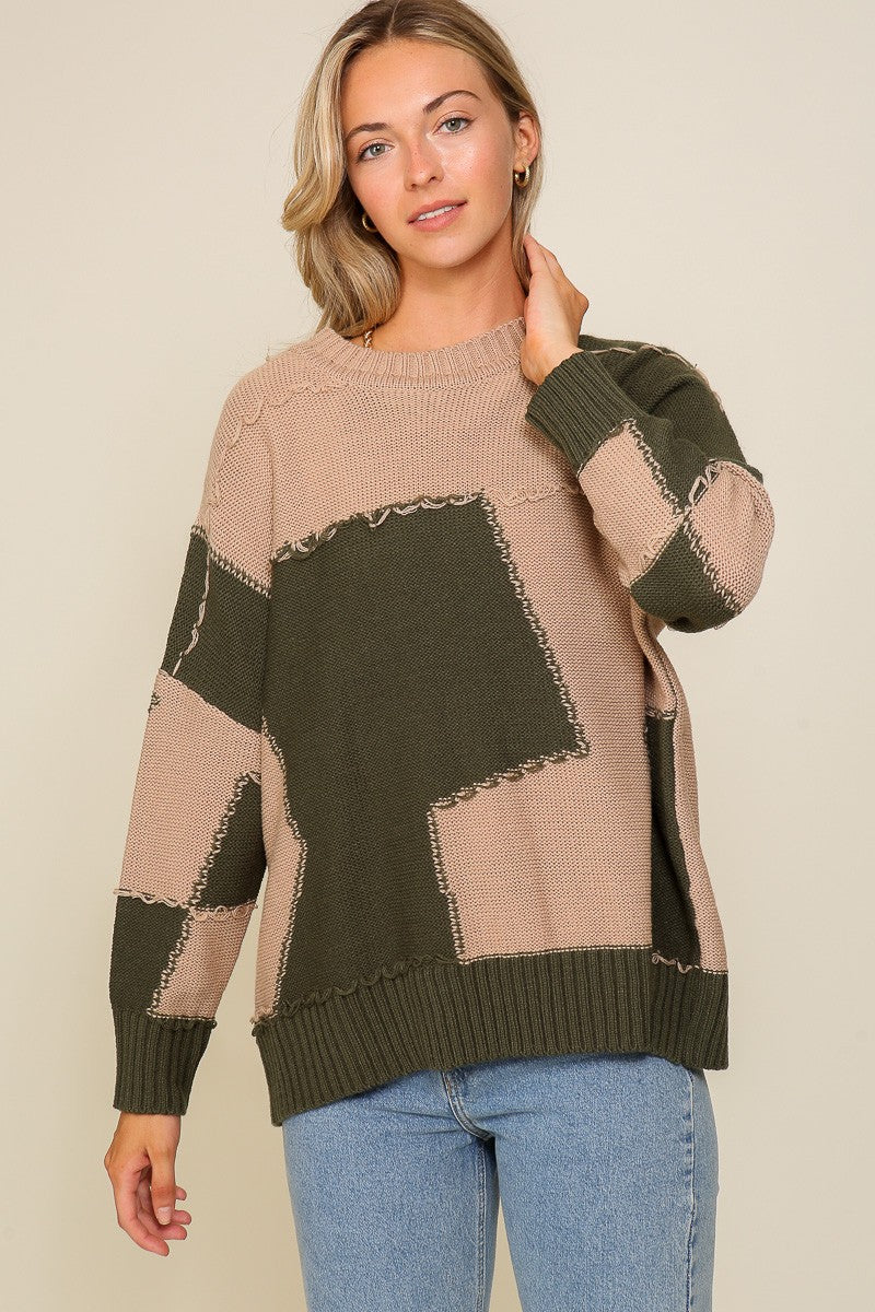 Colorblock Sweater