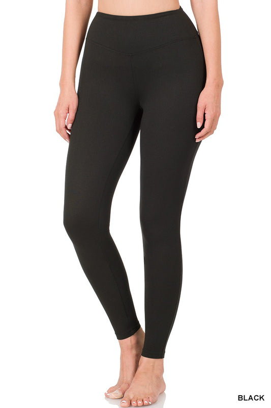 Brushed Wide Waistband Leggings
