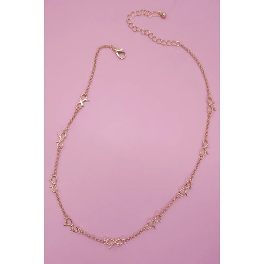 Cutout Bow Necklace |